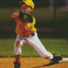 Little Boy Playing Baseball Diamond Painting