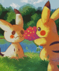 Mimikyu And Pikachu Diamond Painting