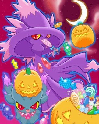 Mega Mismagius Pokemon Halloween Diamond Paintings