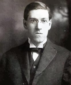 Monochrome Howard Phillips Lovecraft Diamond Painting