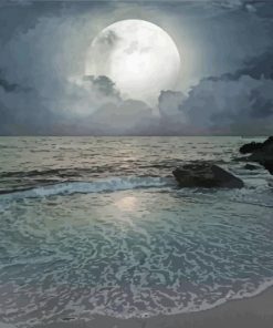 Moon And Ocean Diamond Painting
