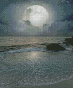 Moon And Ocean Diamond Painting
