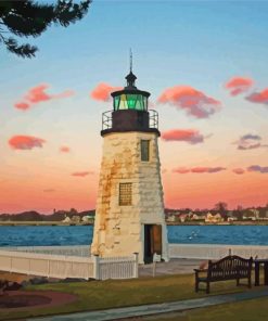 Newport Harbor RI Lighthouse Diamond Painting