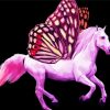Pink Butterfly Horse Diamond Painting