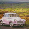 Pink Morris Minor With Amazing Landscape View Diamond Painting