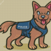 Police Dog Art Diamond Painting