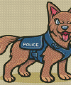 Police Dog Art Diamond Painting