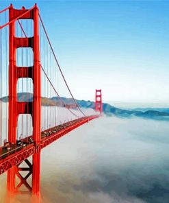 San Francsisco Bridge And Fog Diamond Paintings