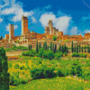 San Gimignano Landscape Diamond Painting