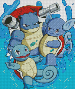 Squirtle Evolution Diamond Painting