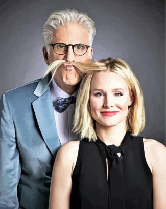 The Good Place Kristen Bell And Ted Danson Diamond Paintings