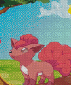 Vulpix And Butterfly Diamond Painting