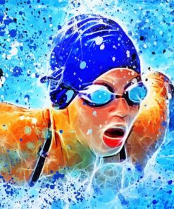 Abstract Swimmer Diamond Painting