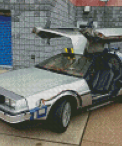Aesthetic Back To The Future Car Diamond Painting