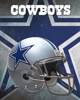 Aesthetic Dallas Cowboys Helmet Diamond Painting