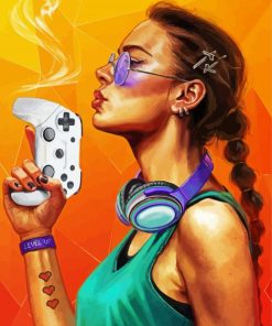 Aesthetic Gamer Girl Art Diamond Paintings