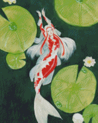 Aesthetic Mermaid Coy Fish Diamond Painting