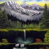 Aesthetic Rocky Mountain Waterfall Art Diamond Paintings