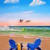 Blue Beach Chairs Diamond Painting
