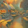 Christmas House River Diamond Painting