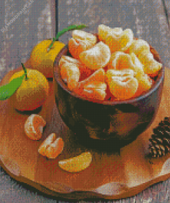 Clementine Fruit In Bowl Diamond Painting