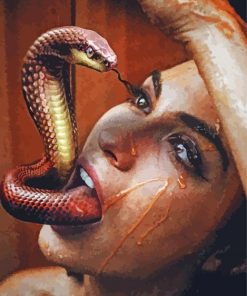 Lady With Snake Tongue Diamond Painting