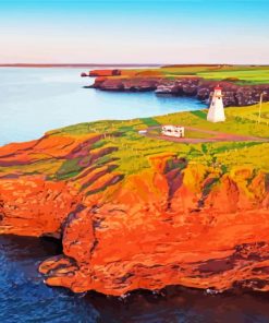 Lighthouse In Prince Edward Island Diamond Painting