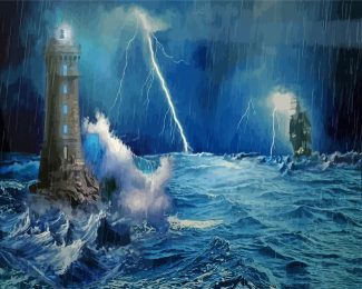 Rainy Stormy Sea Diamond Painting