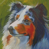 Rough Collie Dog Art Diamond Painting