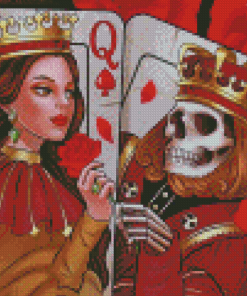 Skull King And Queen Cards Diamond Painting