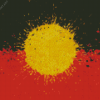 Splatter Aboriginal Flag Diamond Painting