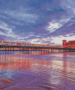 Weston Super Mare Pier Sunset Diamond Painting