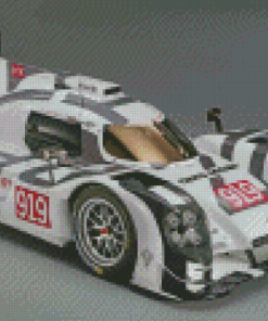 White Porsche Race Diamond Painting