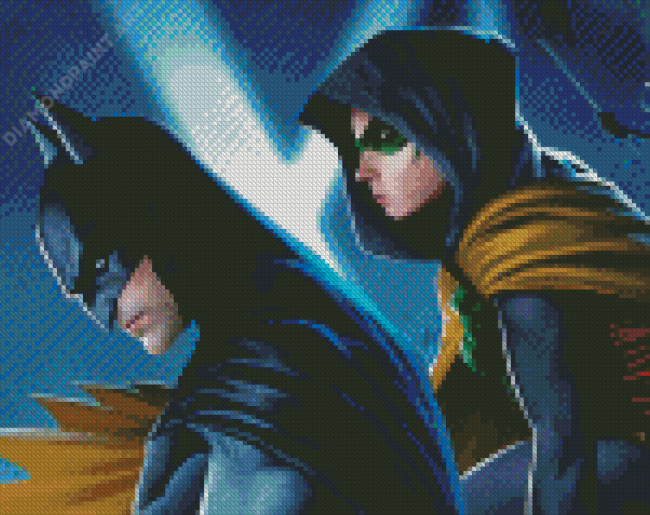 Aesthetic Batman And Robin Art Diamond Painting