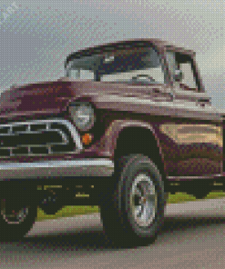 Brown Classic Chevy Truck Diamond Painting