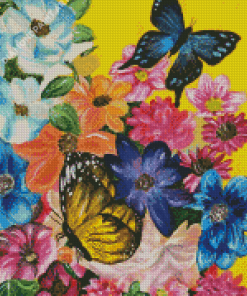 Butterflies And Blooms Art Diamond Painting
