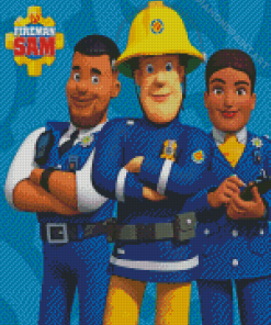 Fireman Sam Cartoon Characters Diamond Painting