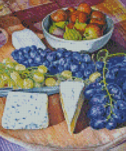 Fruits And Cheese Board Diamond Painting