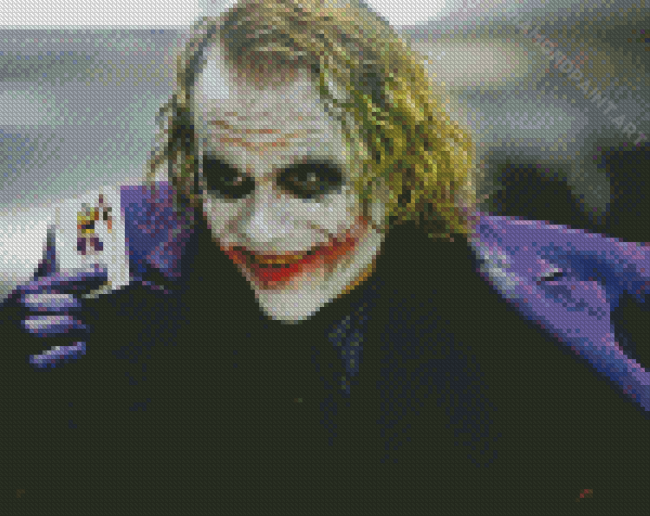 Heath Ledger As The Joker In The Dark Knight Diamond Painting