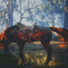 Horses Of Doom In Forest Diamond Painting