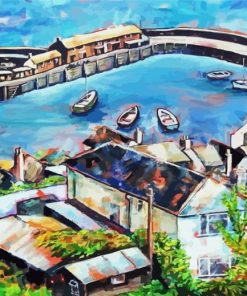 Lyme Regis England Harbour Art Diamond Painting