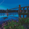 Menai Bridge Wales At Night Diamond Painting