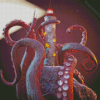Octopus And Lighthouse Diamond Painting