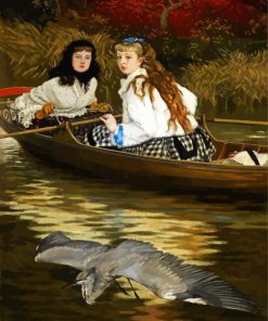 On The Thames A Heron By James Tissot Diamond Painting