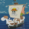 One Piece Going Merry Ship Diamond Painting