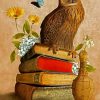 Owl Bird On Books Diamond Painting