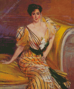 Portrait Of Madame Josephina Alvear De Errazuriz Boldini Diamond Painting