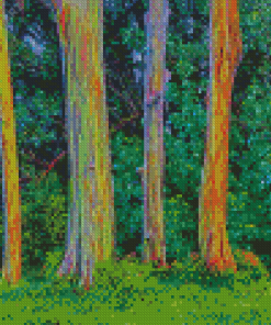 Rainbow Eucalyptus Trees Diamond Painting