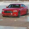 Red 2010 Dodge Charger Car Diamond Painting