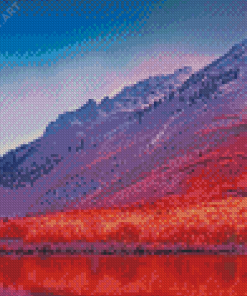 Red Pink Mountains Diamond Painting